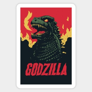 Raw Roaring Godzilla Sticker